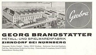 1930 usine Metallwarenfabrik Georg Brandstatter, Brandstatter, geobra, ancien playmobil