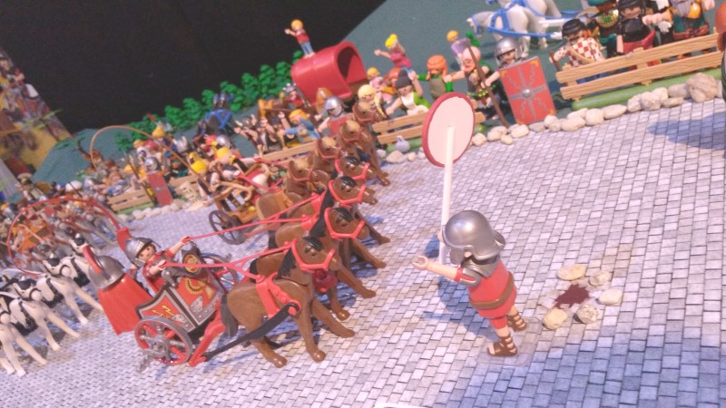 Exemple route pavee diorama playmobil romains