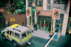 Jurassic park en playmobil diorama realise par dominique bethune alias alizobil