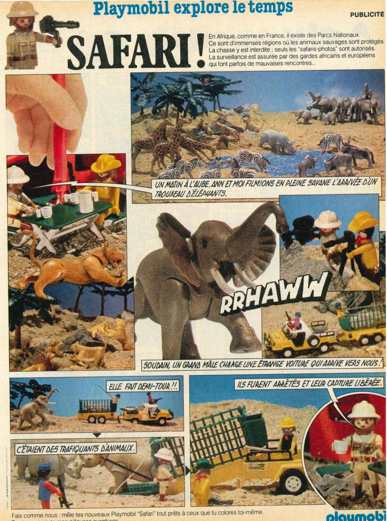 Publicite playmobil dans le journal de mickey safari