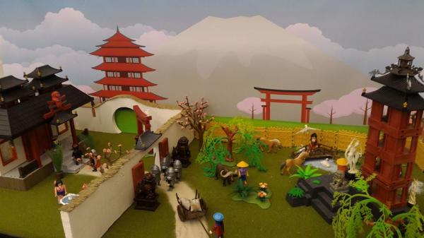 Faire une exposition playmobil decor asie mulan